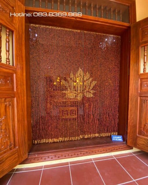 Rèm phòng thờ hạt gỗ Hương đẹp