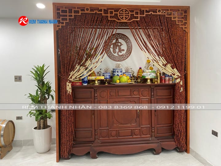 Rèm treo bàn thờ cao cấp – Gia công theo kích thước, giao toàn quốc
